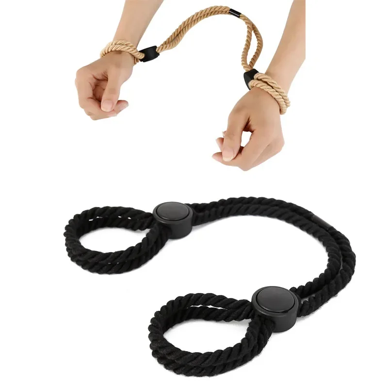 SM Restraints Erotic Self Bondage Rope Handcuffs Adjustable BDSM Cuffs Adult SexToy Fetish Hand Shackles Accessory Sexeul Couple