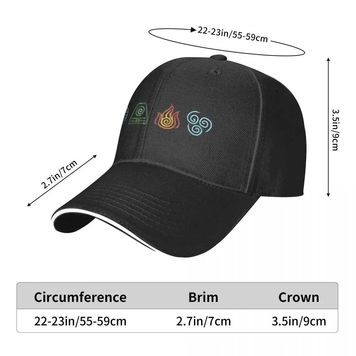 ATLA Elements Cap Baseball Cap baseball hat Hood hats for women Men's