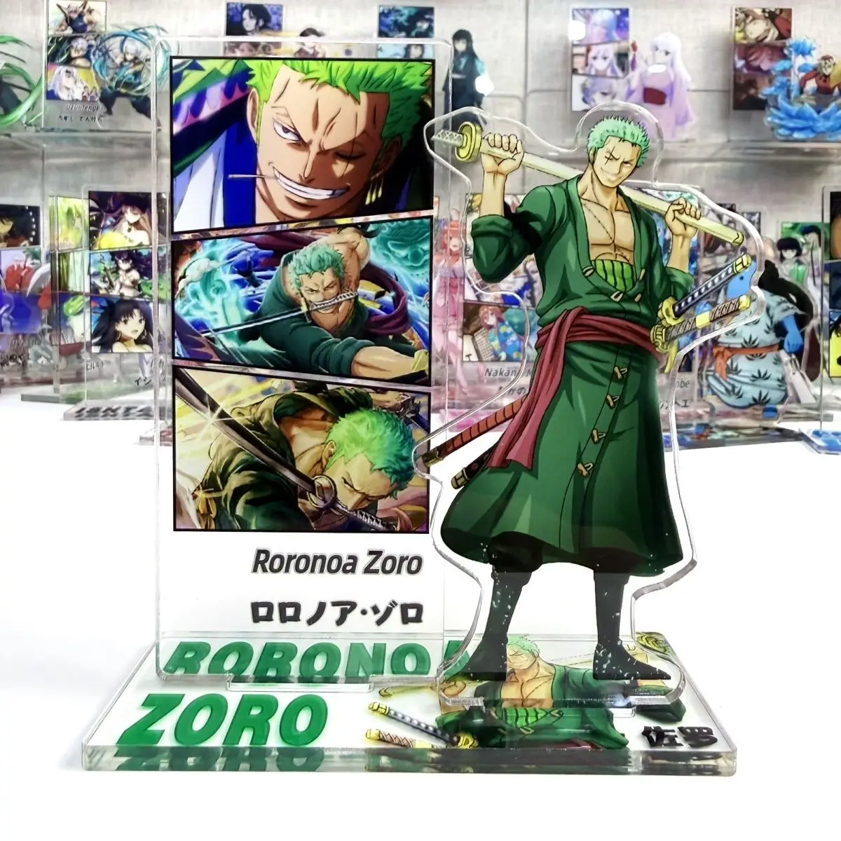 Image of Anime One Piece Charakter Luffy Acryl-Ständer mit zwei Haken, Nami-Charakter-Merchandise für Tischdekoration, das beste Geschenk
