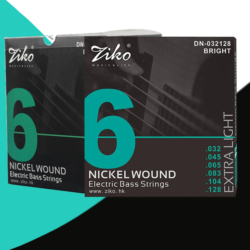 

ZIKO 6 Strings Electric Bass Strings Strings Nickel Wound Hexangon Alloy Core Electric Guitar Bass String Stringed Accessories