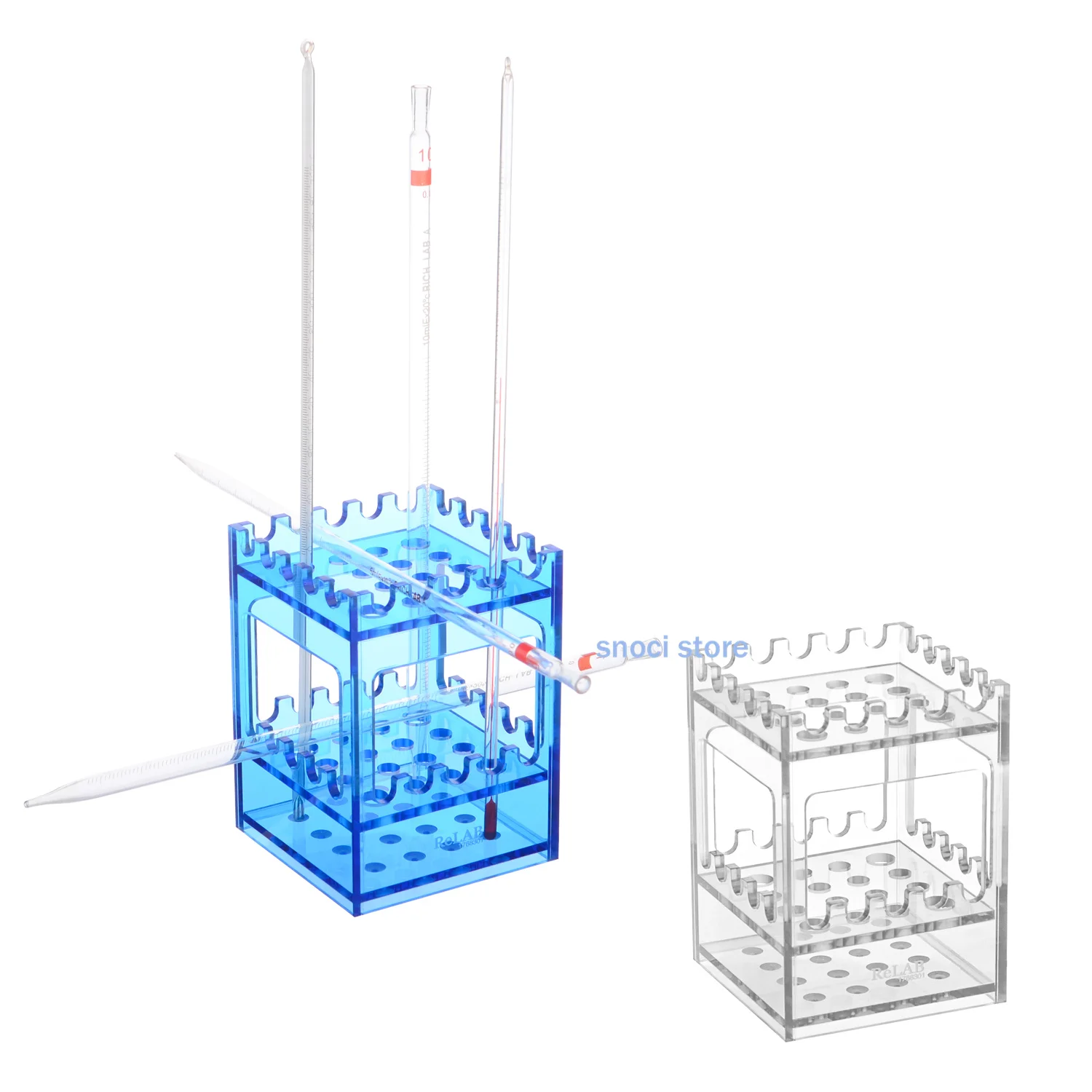 

Pipette Rack, Plexiglass Pipette Holder Stand Pipet Rack with 10mm/13mm Hole Diameter， thermometer rack dropper rack，1Piece