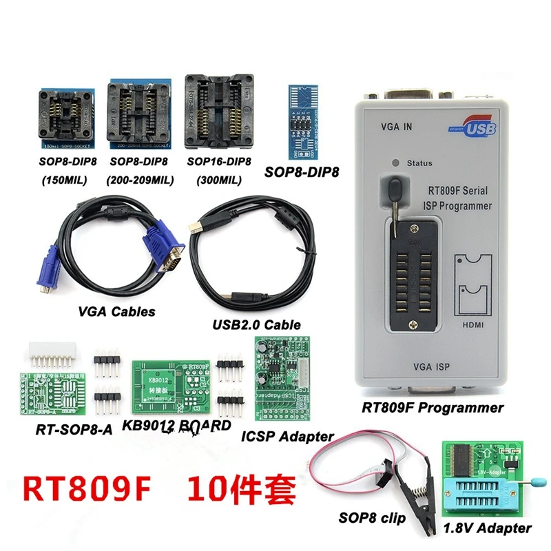 

Rt809f ISP/rt809USB programmer LCD display maintenance tool serise universal programmer