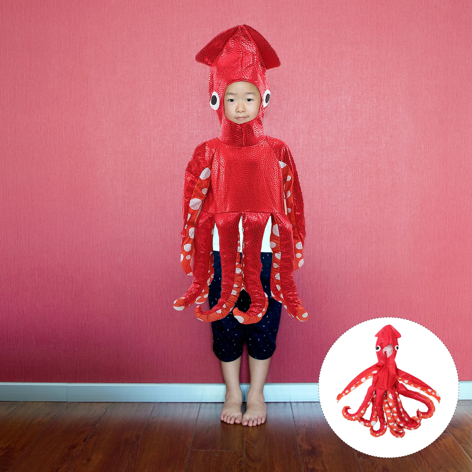 

Squid Costume Halloween Jumpsuit Dress Cosplay Costume Up Role Play Cosplay Stage Performance Polyester Long Lifespan