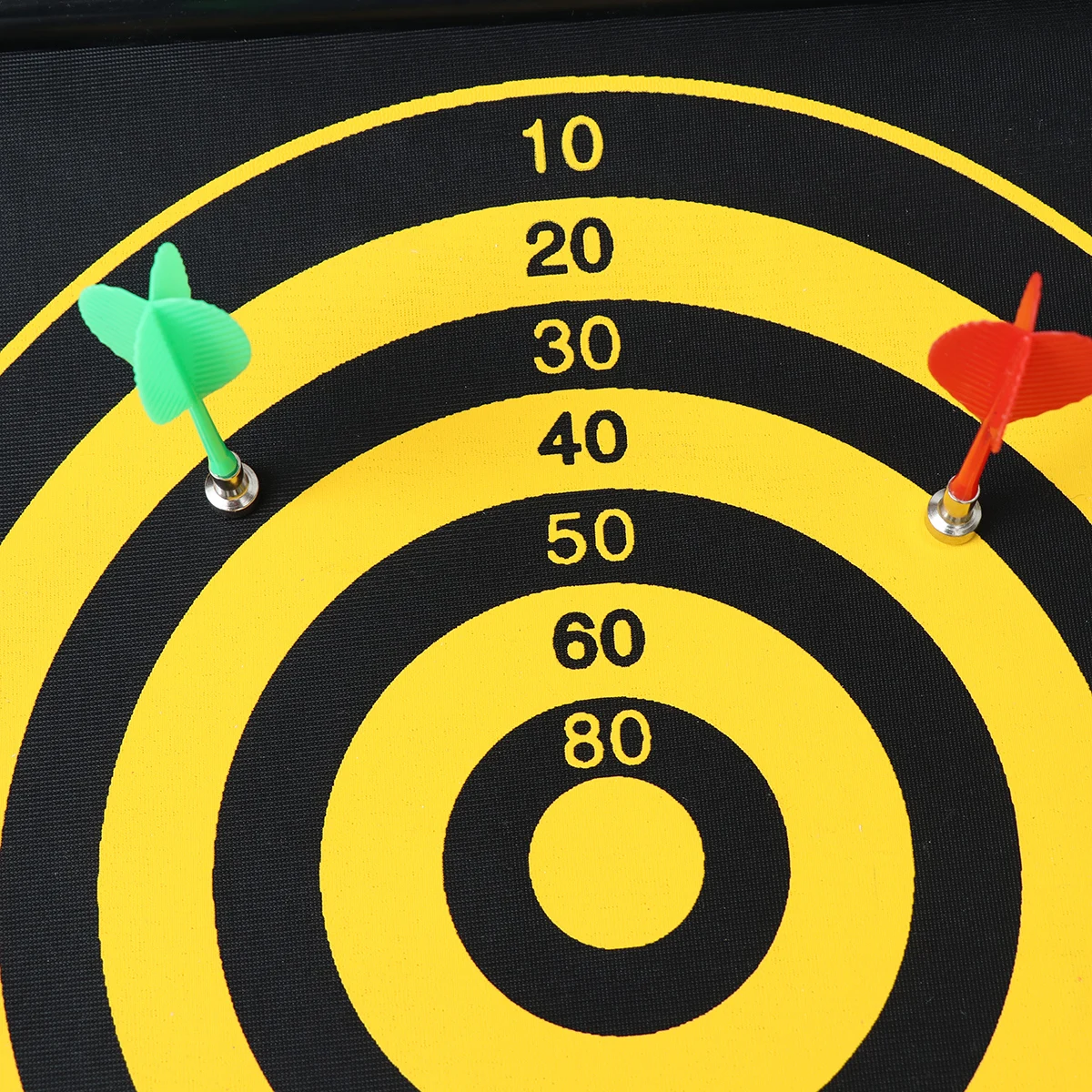 

Flocking Plastic Dartboard Set 15-Inch Double Sided Magnetic Target Safe Fun for Anywhere Rollable Portable Gift