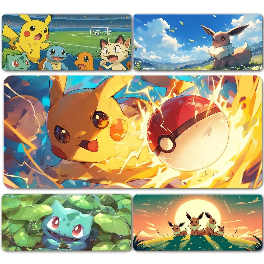 Pokemon Espeon Gaming Mouse Pad Large Desk Mat 2MM Stitched Edge Non Slip Rubber Base Keyboard Pad Office Laptop Table Decor