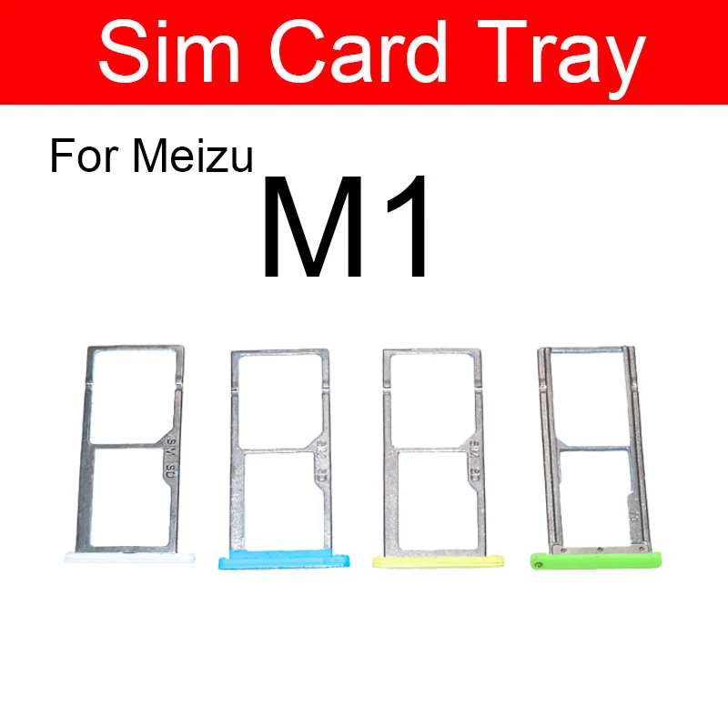 Sim Card Slot Tray Holder For Meizu Charm Blue M1 M2 Mini M3 M3s M578CA Sim  Memory Card Adapter Replacement Repair Parts