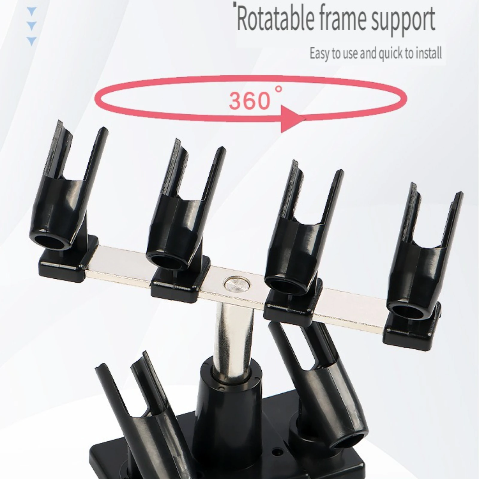 Estação profissional de suporte para airbrush, kit de suporte aerográfico com 6 pistola de pulverização, bancada de mesa com suporte para airbrush,