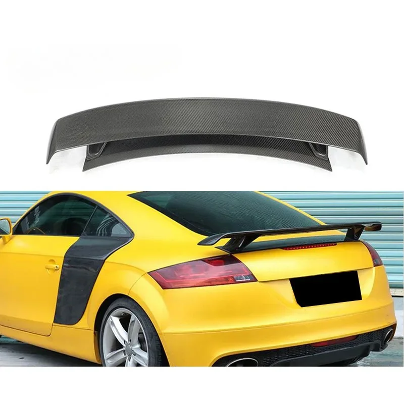 

New! For Audi TT TTS TTRS MK2 2008+ Modified Carbon Fiber Tail Wing Fixed Wing Spoiler Automotive Spoiler Body Kits Trim