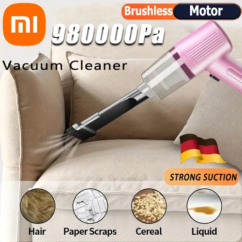 Imagen 1 del producto Xiaomi-aspiradora inalámbrica para coche, dispositivo de limpieza integrado, multifuncional, portátil, de alta potencia, succión y soplado