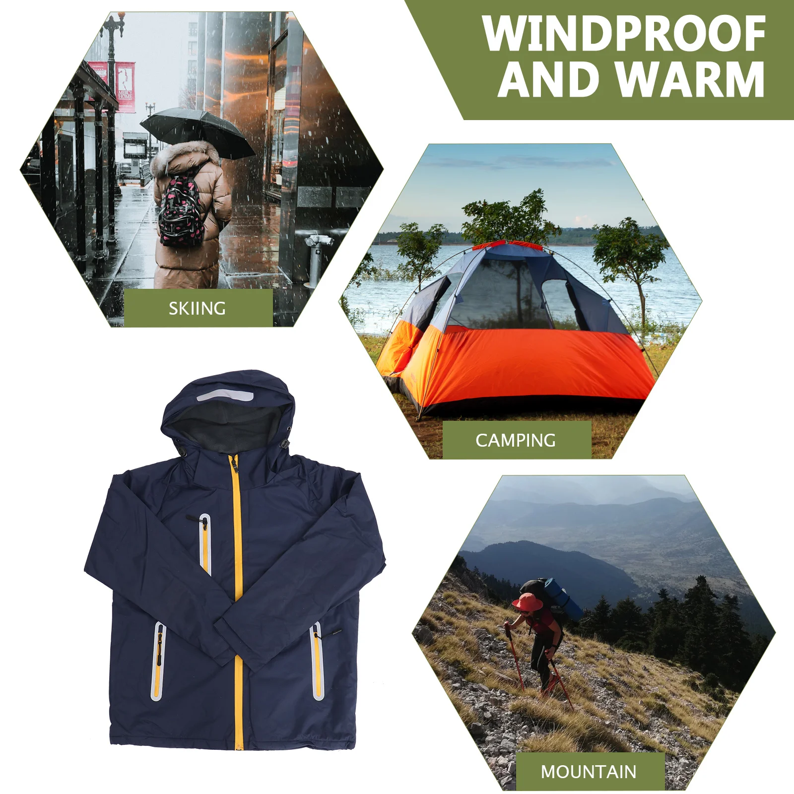 

Outdoor Coat Hooded Winter Mountaineering Suit Windproof Waterproof Outdoor Jacket Winter Hiking Snow Rainwear