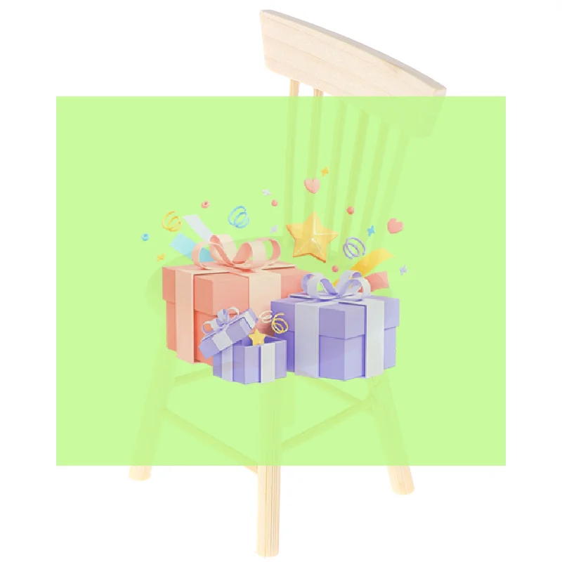 1/12 Puppenhaus Miniaturmöbel Holzstuhl Hochstuhl Puppenhaus Zubehör