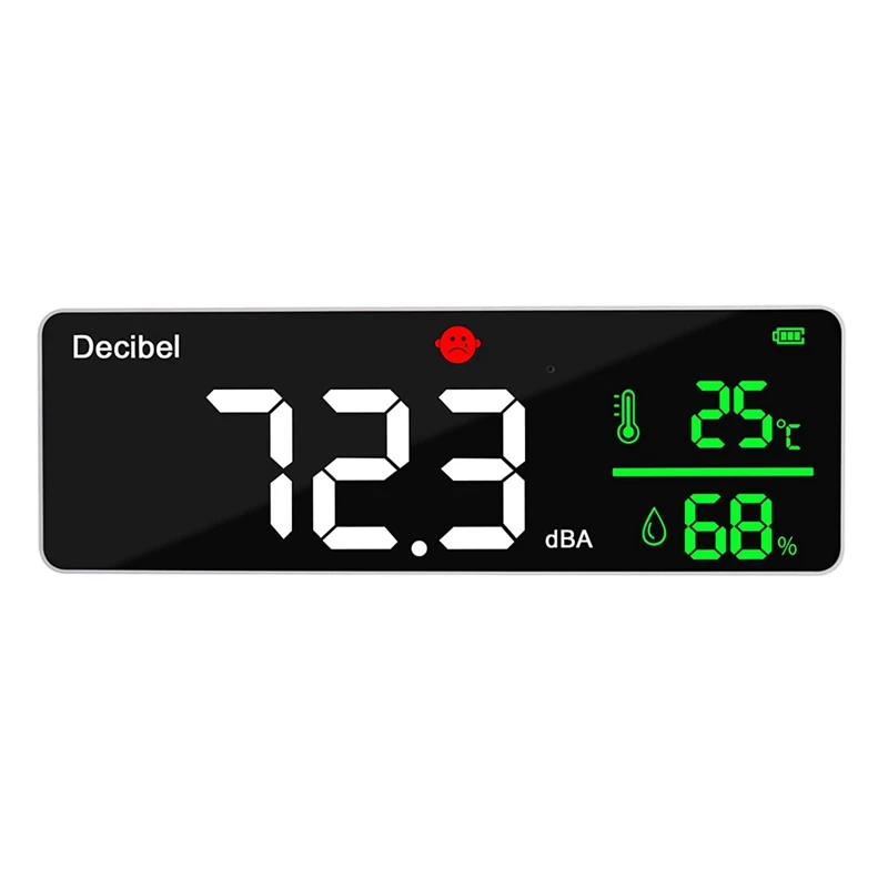 

New Decibel Meter Wall Hanging Sound Level Meter Humidity Meter With Alarm Icons Indicator Wide Applications For Classroom