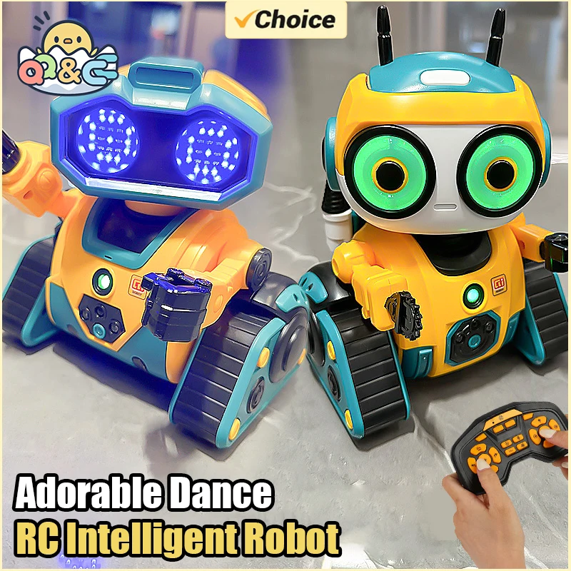 

Remote Control Smart Robot Intelligent 2.4G Induction Interactive Adorable Robots with Light Dance Music Puzzle Toy for Kid Gift