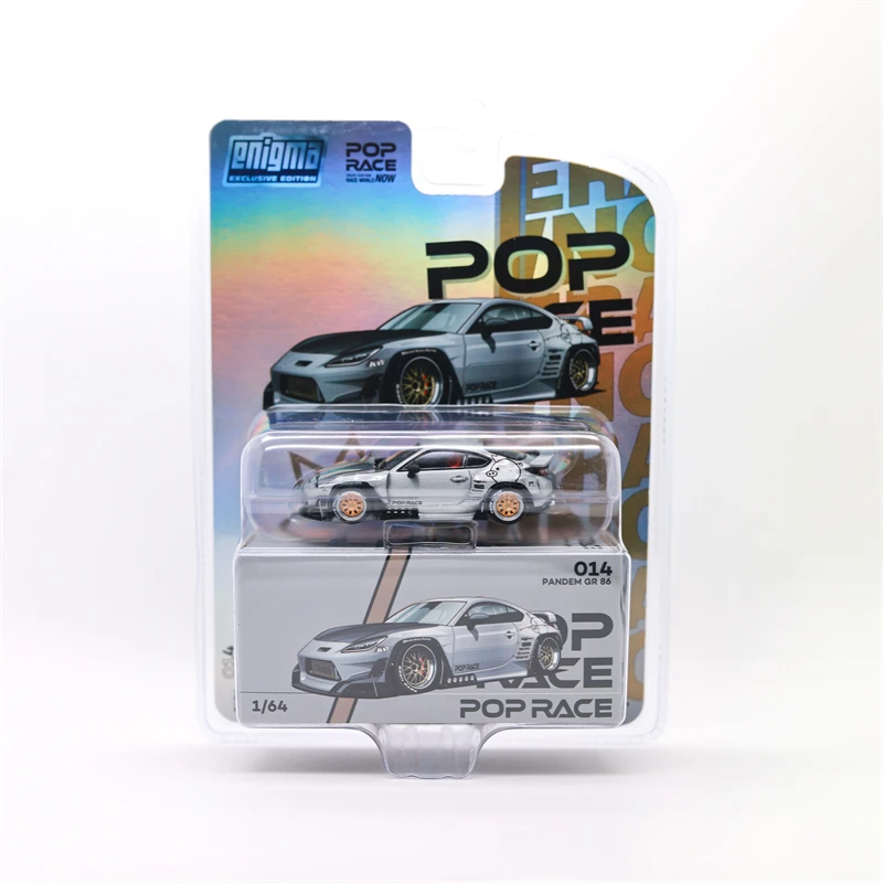Chase Enigma x Pop Race 1:64 Pandem GR86 ZN8 2022 Gen.2 Rocket Bunny Crystal White Pearl Blister Version carte