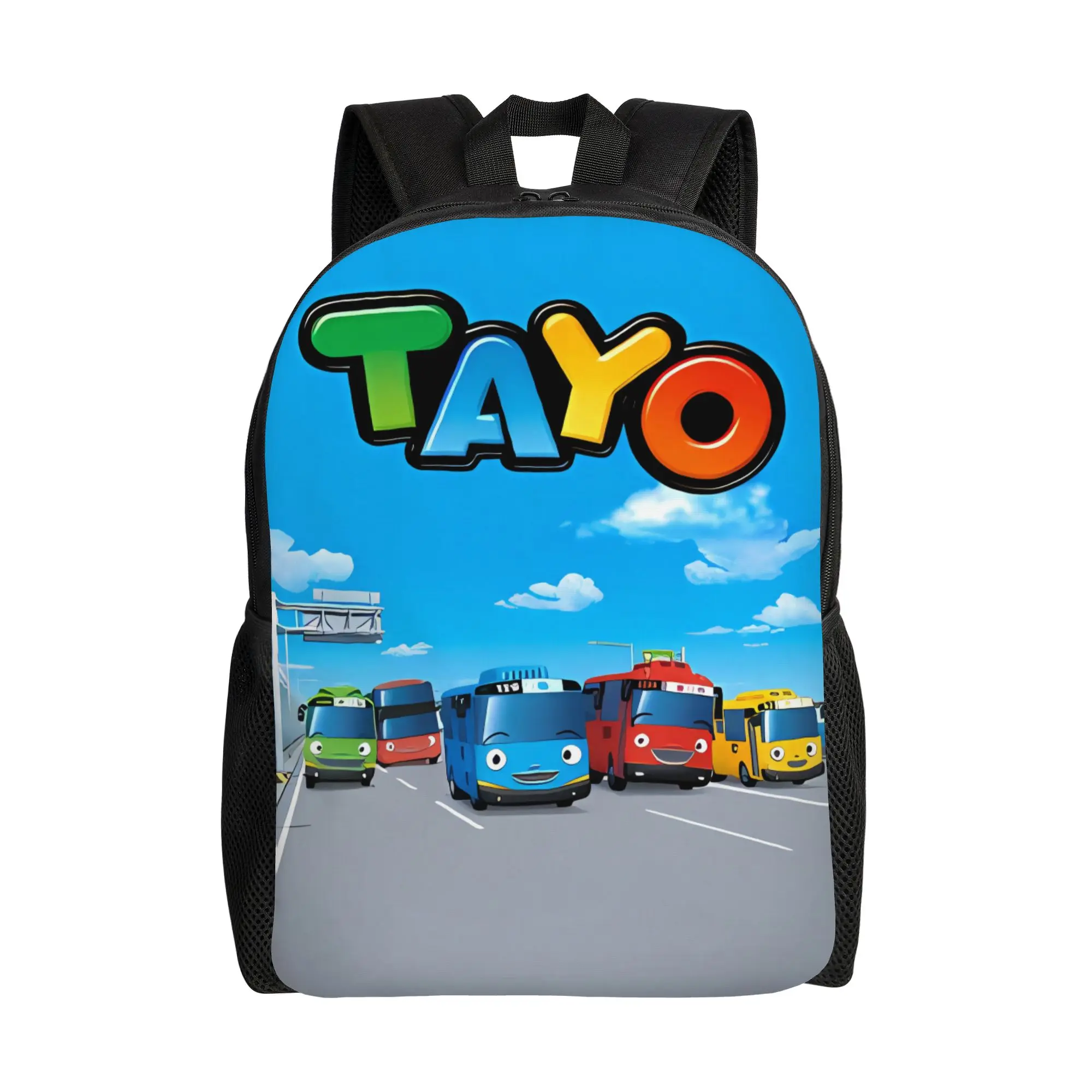 Cartoon Tayo and Little Friends Car Backpack  Workout Backpacks Girl Design Durable School Bags Kawaii Rucksack