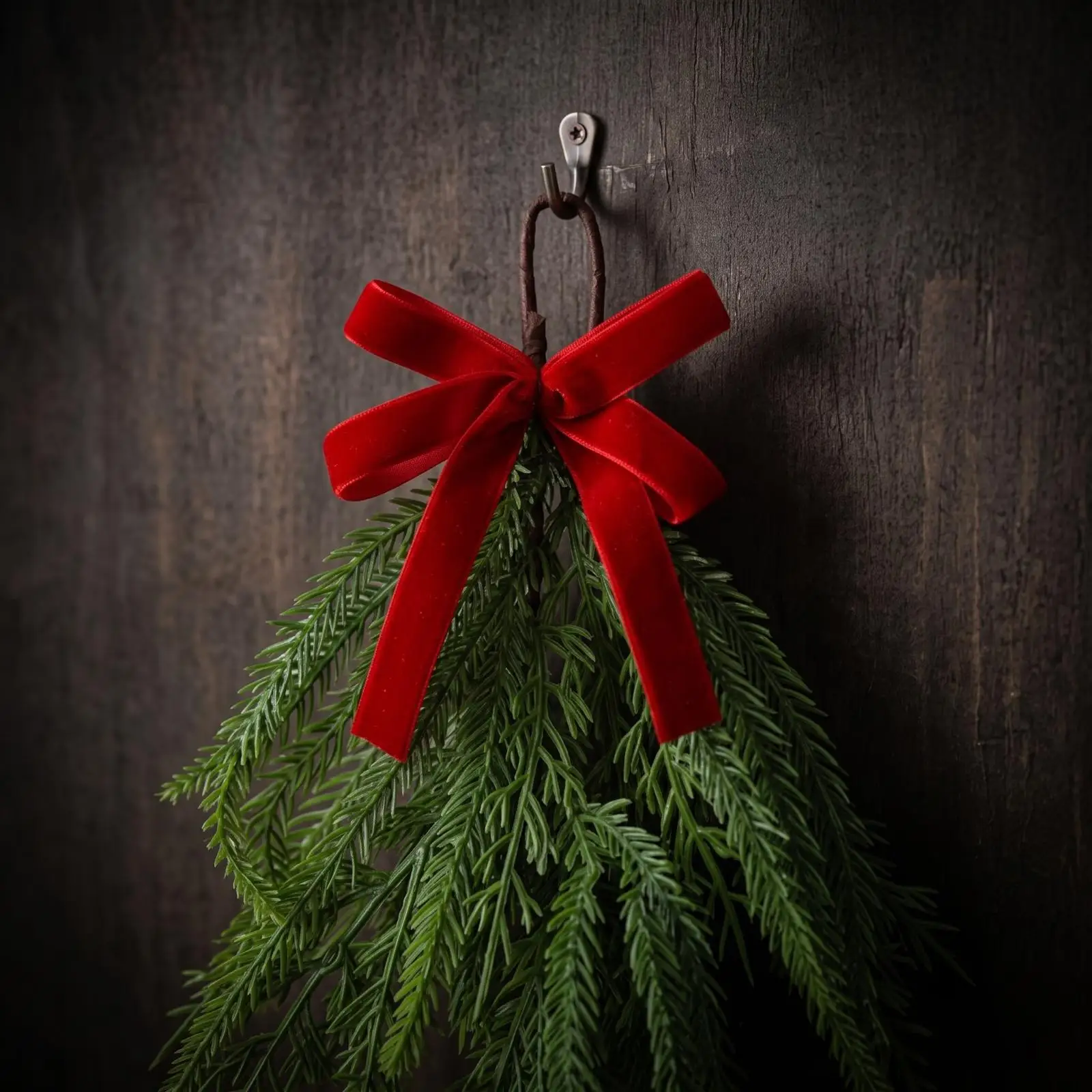 Elegant Christmas Decoration Festive Sprig Hanging Ornament Artificial Pine Garland for Door Rail