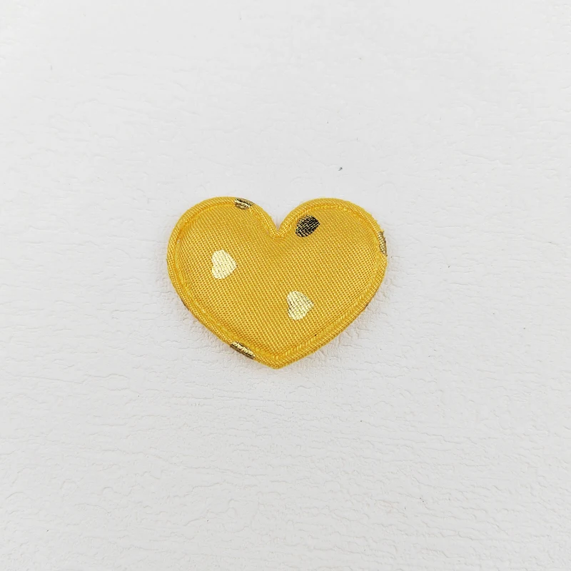 60 Stück Goldene Polka-Dot-Herz-Applikationen für Kinder-Haarbänder, Haarspangen, Schuhe, Hüte, Dekorationsaufnäher – Detail 8