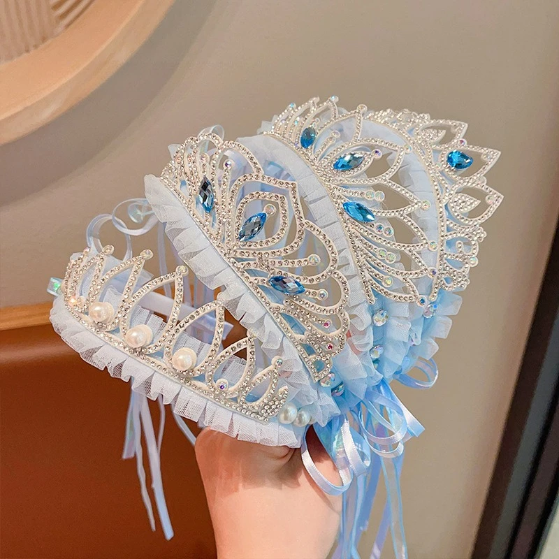 Stirnbänder für Baby Mädchen Strass Prinzessin Krone Stirnband Band Haarbänder Fotografie Kopfbedeckung Geburtstag Party Haarschmuck