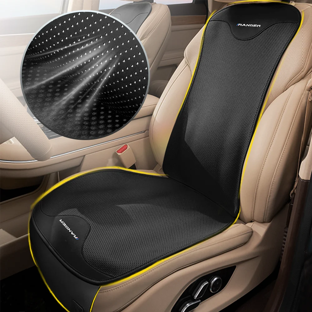 

Luxury Leather Car Seat Cover Four Seasons Front/Rear Seat Protector Pad Seat Cushion Mat for Ford Ranger T9 T6 Raptor Accessory