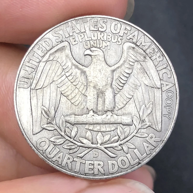 عملة تذكارية للديكور المنزلي ، نسخة طبق الأصل بالدولار ، نقود قديمة ، طراز عتيق ، قلادة ، دلاية ، مجوهرات ، تذكارية ، ربع دولار ، منزل #2