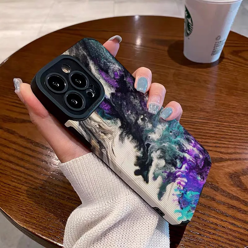 Luxury Colorful Marble Pattern Phone Case For iPhone 15 14 13 12 11 Pro Max 14 15plus 12 13mini X XR XS Max 7 8 Plus Soft Cover