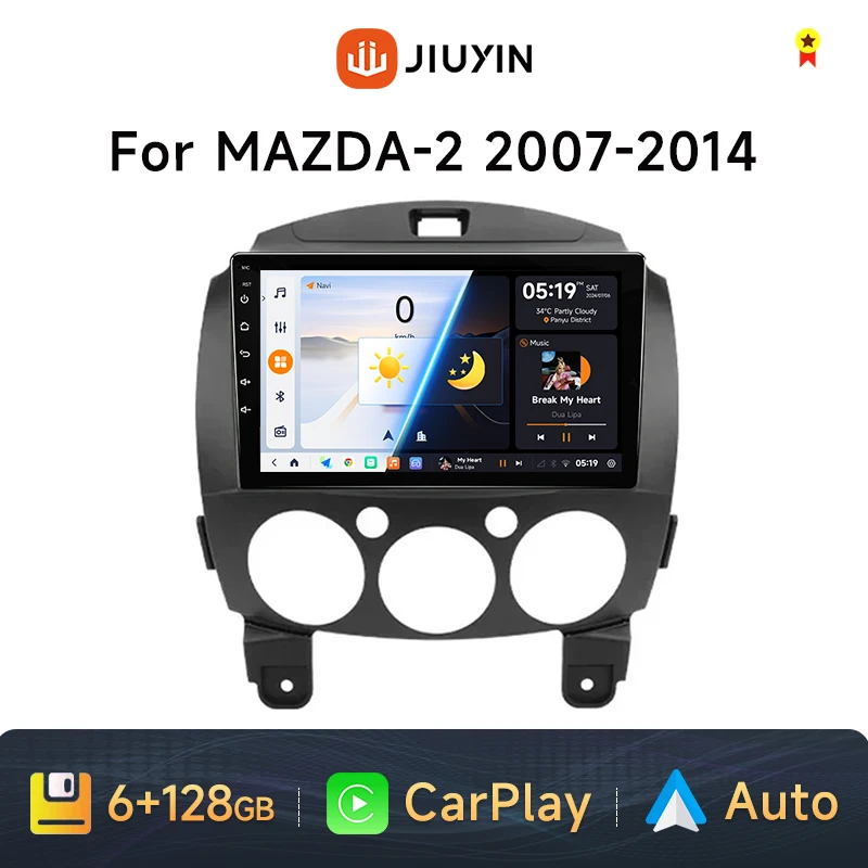 

Автомагнитола на Android, мультимедийный плеер для MAZDA 2 Mazda2 2007 2008 2009 2010 2011 2012 2013 2014 GPS Navi 2din, Авторадио 2 din