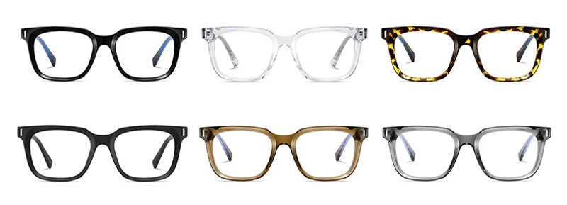 Kachawoo Anti-Blaulicht-Brille, TR90-Acetat, quadratischer Brillenrahmen für Damen, Trend, koreanischer Stil, Unisex, transparent, grau – Detail 6