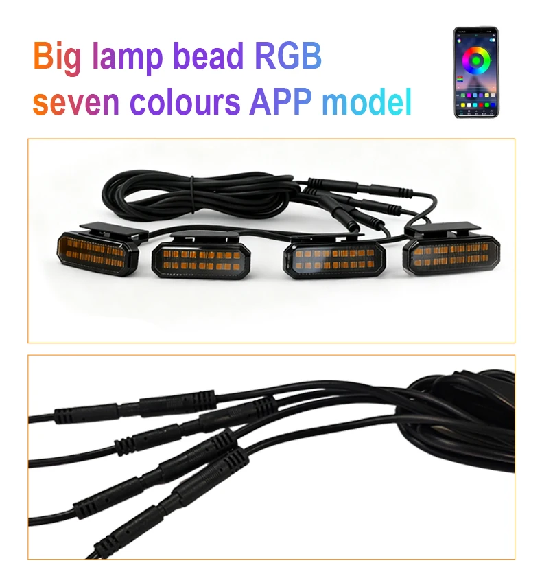 ل Haval H6 شبكة مركزية متخصصة ضوء أصفر صغير أضواء الشبكة الأمامية LED ضوء تحذير ديكور لاقط 12 فولت #6