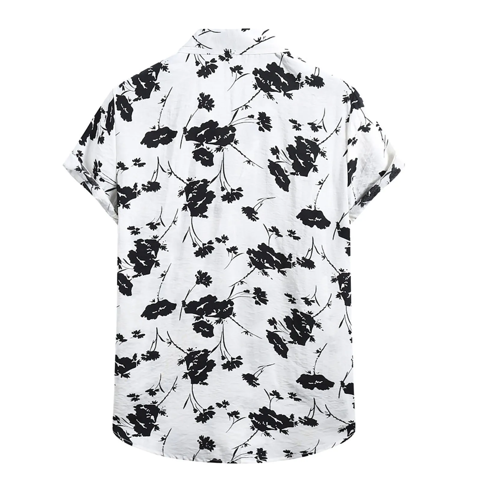 Hawaii Men Women Casual Flower Print Shirts 2024 Summer Short Sleeve Lapel Button Up Camisole Plus Size Loose Casual Beach Tops