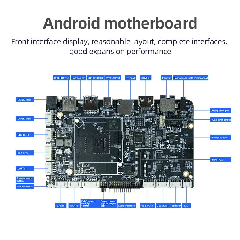 2025Android RK3576 لوحة فك تشفير الكل في واحد 2 + 32G لآلة الخدمة الذاتية المالية والتجارية #1