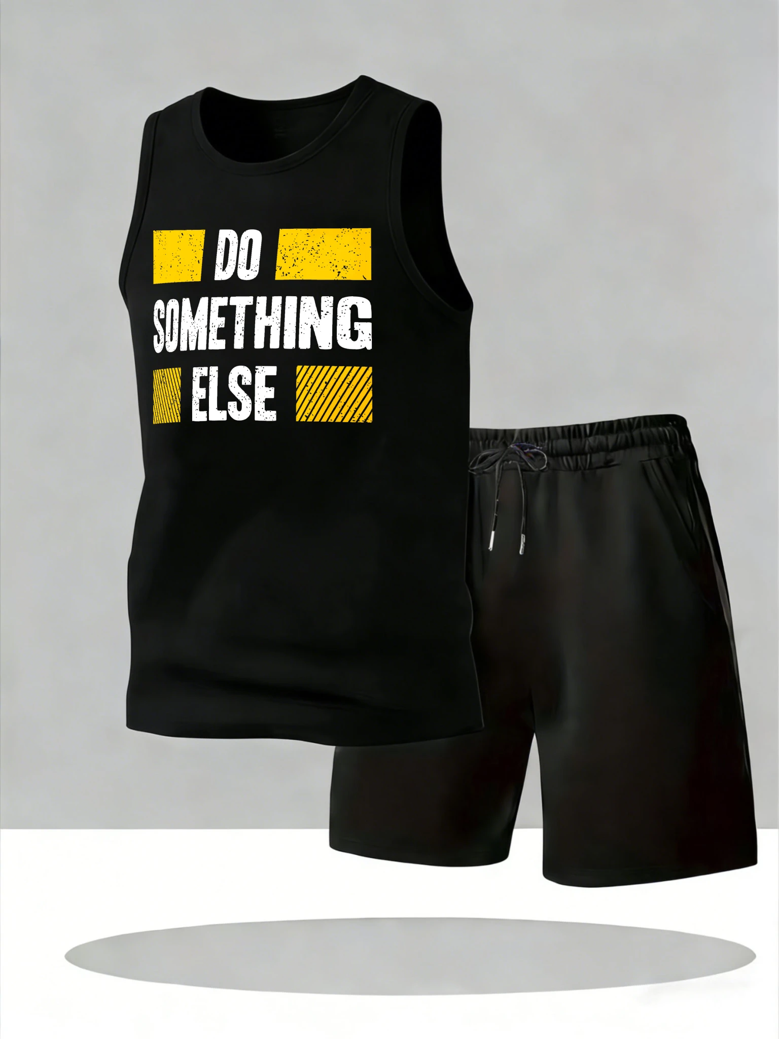 

Men's Tank Top Sets 2026 Summer Quick drying oversize sports two-piece set Breathable sports suits running crewneck seaside