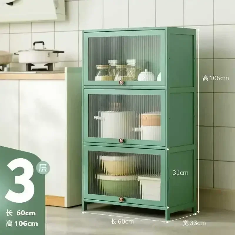 Sideboards Kitchen Pantry Storage Cabinets, 31 Inch FreeStanding, 5 Doors and Shelves Adjustable for Living Room, Kitchen Buffet