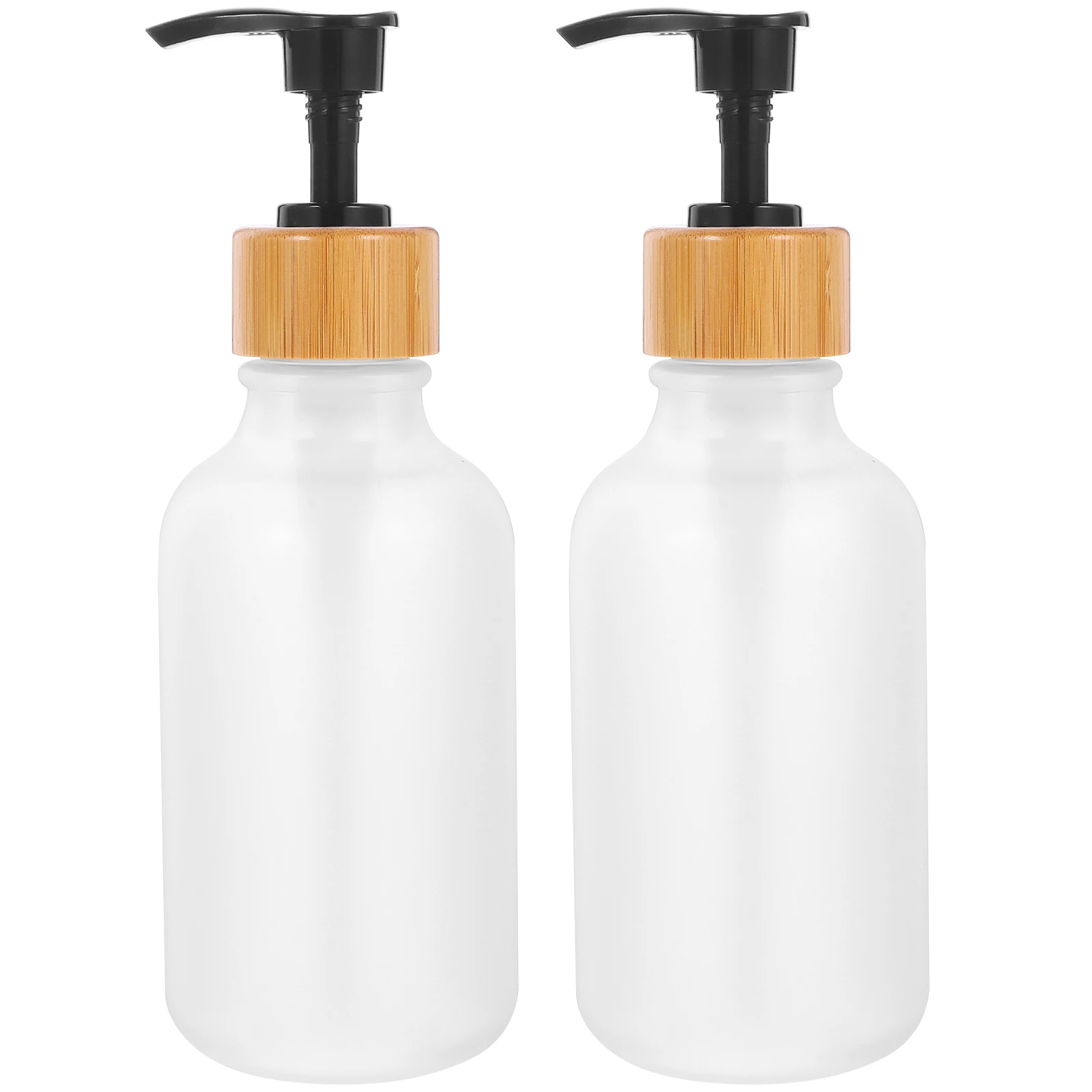

2pcs Refillable Pump Bottles Lotion Dispenser Shampoo Body Wash Soap Container Portable Bathroom Kitchen Shower Use Plastic