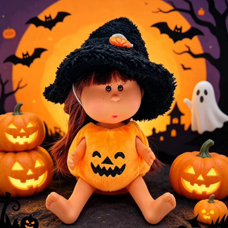 

Doll Clothes for 24cm Spanish Mia Potato Dolls Baby Doll Accessories Outfit Halloween Hat Pumpkin Set Dress Up Toy Girls Gift