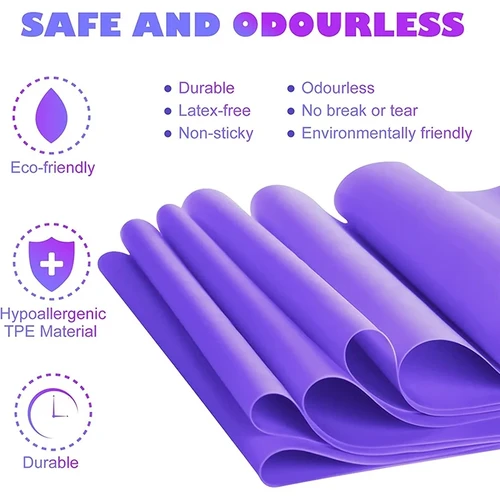 Imagen 2 del producto Juego de bandas de resistencia, banda elástica de TPE, ejercicio, entrenamiento, recuperación, Fitness, Yoga, Pilates, rehabilitación de fuerza