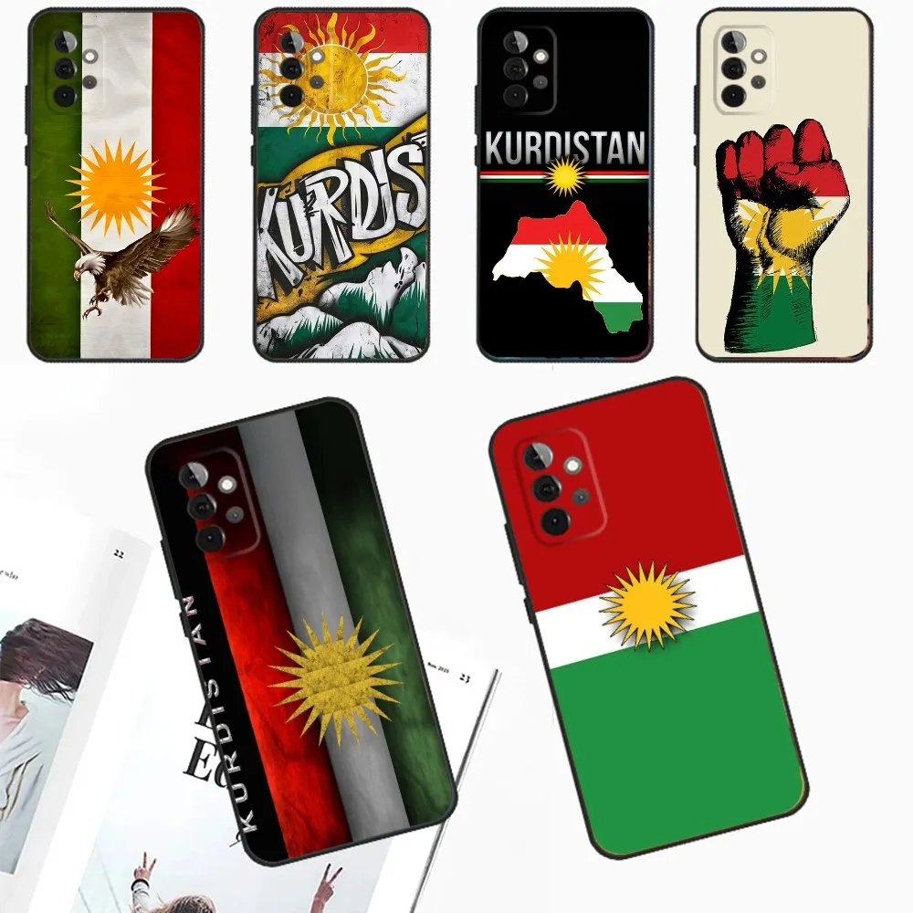 

Kurdistan Flag Lion Phone Case For Samsung Galaxy A13,A21s,A22,A31,A32,A52,A53,A71,A80,A91 Soft Black Phone Cover