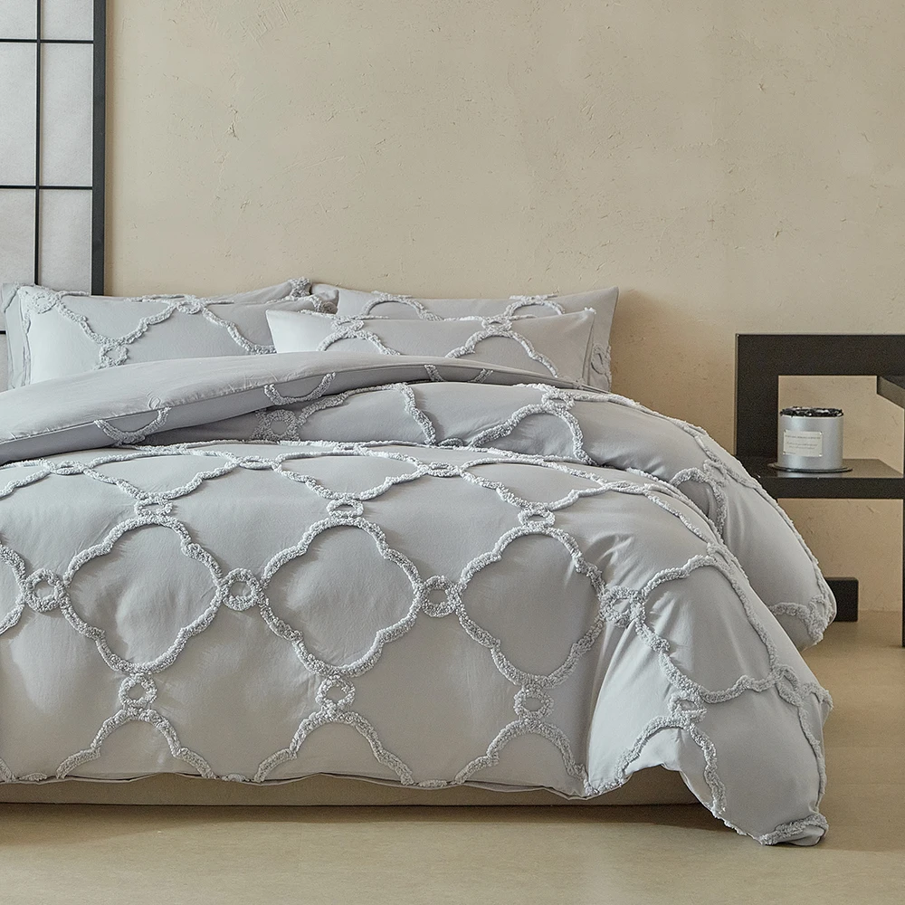 Duvet Cover Bedding Set Twin Queen King Size 135x200 Nordic Quilt Cover 240x220 Double Single Diamond Grid Bed Linen 200x200