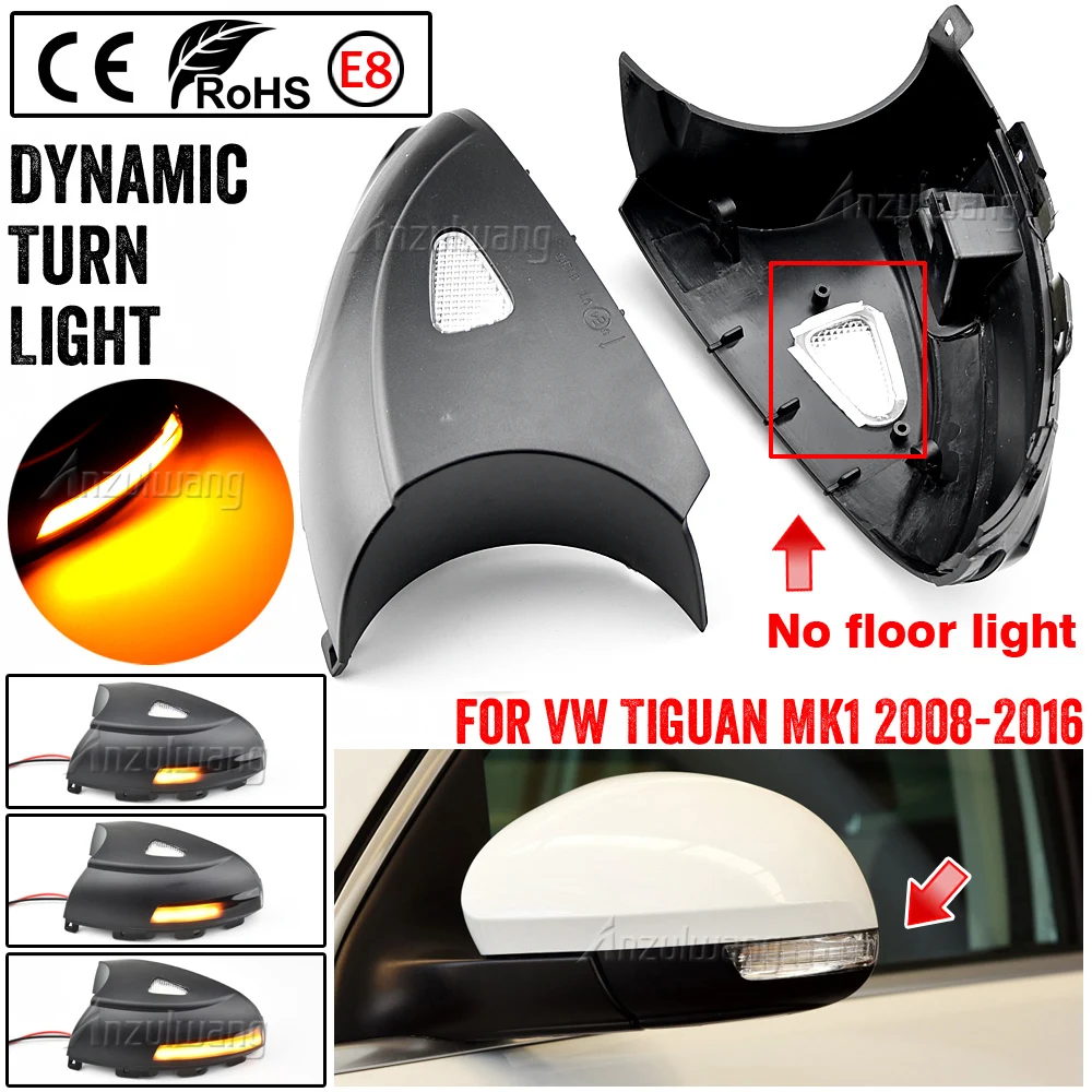 LED Mirror Turn Signal Lights Flowing Water Dynamic Blinker For VW Tiguan MK1 2008-2016 Sharan 2012 2013 2014-2018 Skoda Yeti