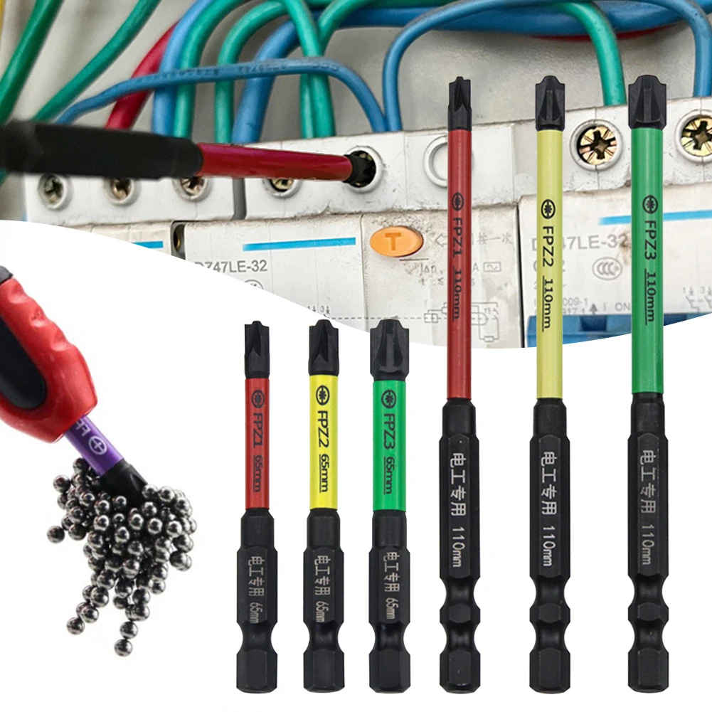 1pc Screwdriver Bit FPZ1 FPZ2 FPZ3 Alloy Steel Cross Screwdriver Bit For Electrician Special Magnetic Screwdriver Bit 65mm 110mm