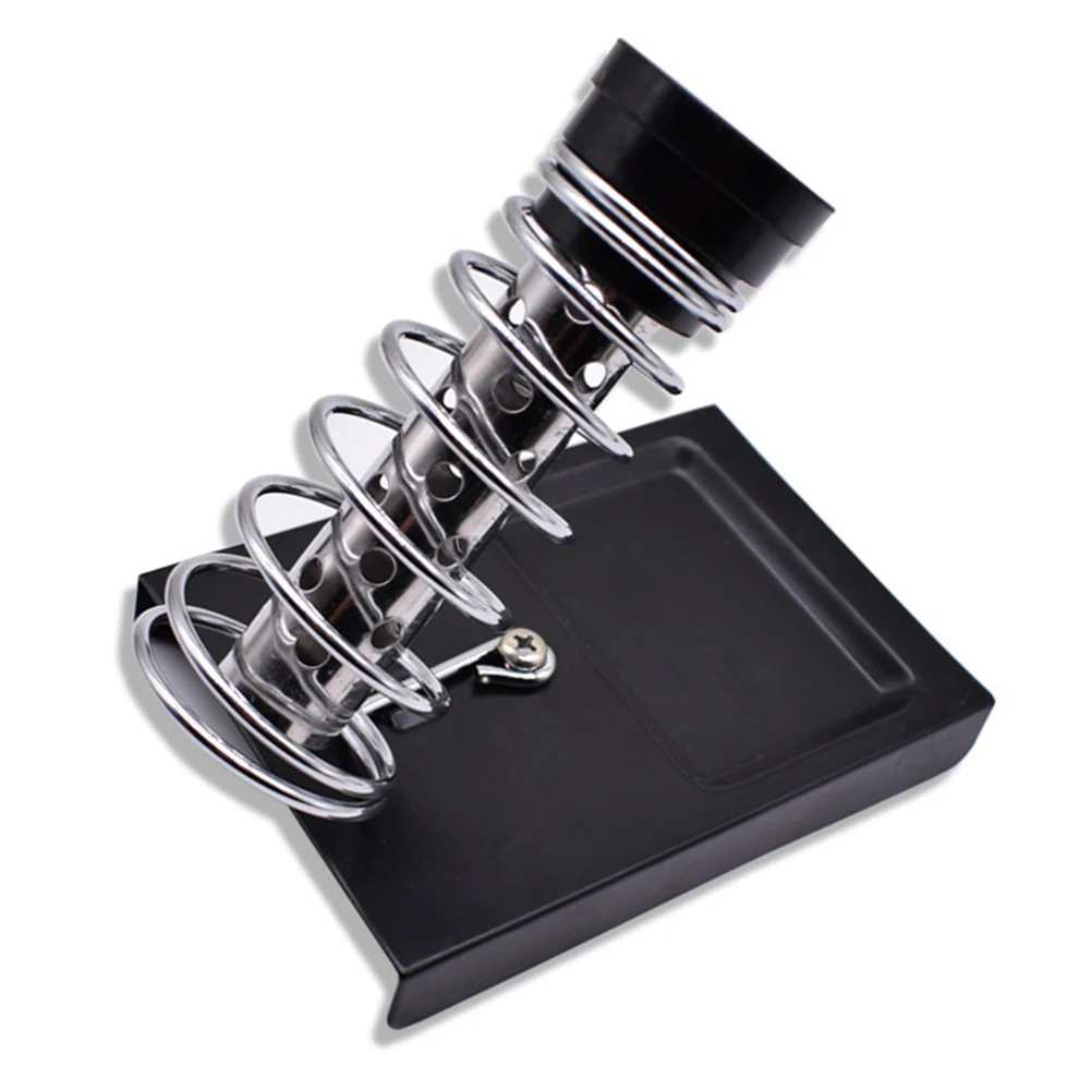 Enhanced Aesthetics Workstation Accessory Metal Soldering Stand Black Soldering Iron Stand Bottom Screw Fixation