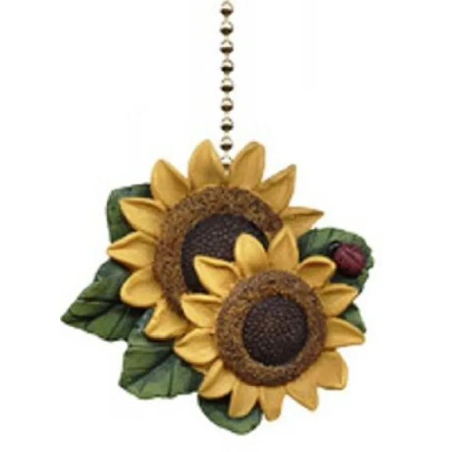 Sunflower Ladybug Floral Kitchen Ceiling Fan Light Pull