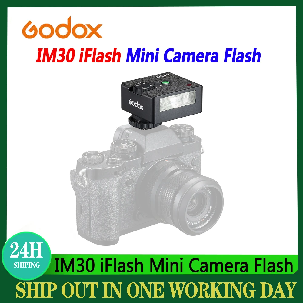 Godox IM30 iFlash فلاش كاميرا صغيرة فلاش كاميرا عالمية في الهواء الطلق لسوني كانون نيكون فوجي فيلم فلاش محمول