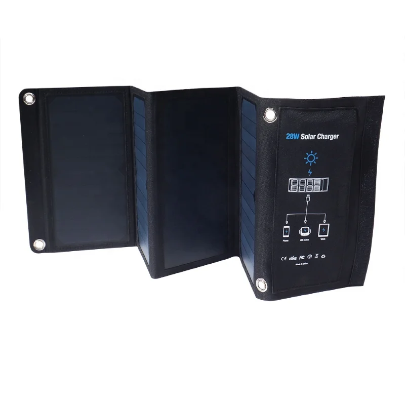 

sola-E Portable waterproof fabric fold waterproof ETFE sunpower solar panel 21w foldable solar battery charger for cell phone