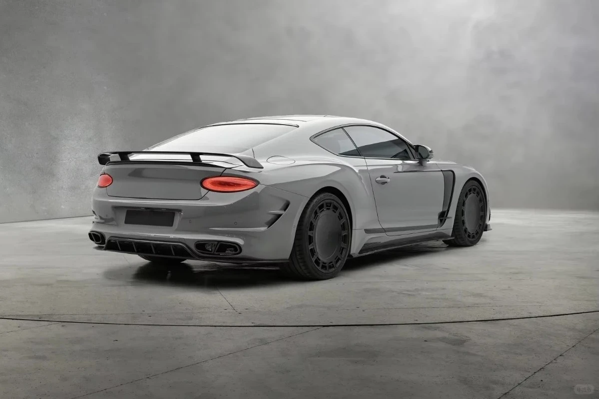 Pneumatic dry carbon fiber rear wing spoiler for Continental GT MSY style for non-destructive installation