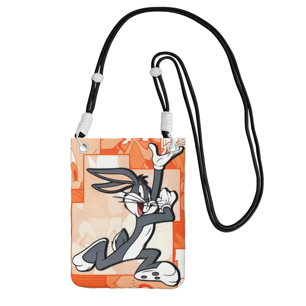 

Custom B-Bugs B-Bunny Carry A Mobile Phone Bag Diagonally Men Women Rabbit Anime Mobile Phone Bag for Biking Phone Money Pouch