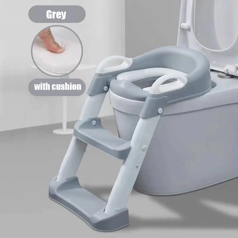 Folding Infant Potty Seat Urinal Backrest Training Chair with Step Stool Ladder for Baby Toddlers Boys Girls Safe Toilet Potties