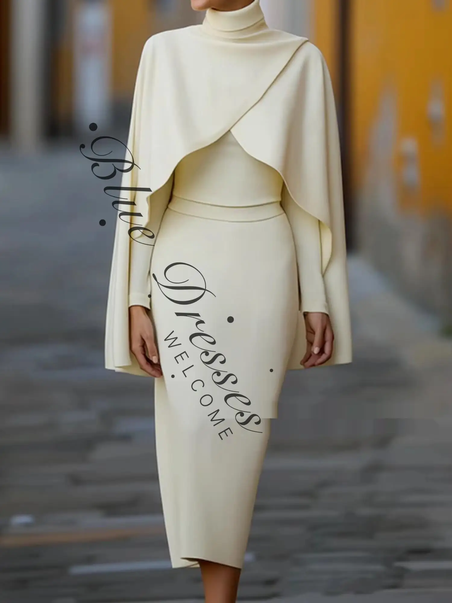 customized Elegant Plain Mother of the Birde Dresses Women Elegant Sheath Evening Dress with Shawl Formal Prom Party Gowns