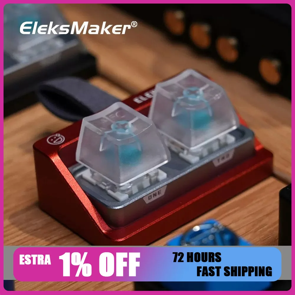 EleksMaker MX2KEY Mechanical Keyboard Full Key Customization Full Key Hot Plug Keyboard CNC Shell For Pc Accessory