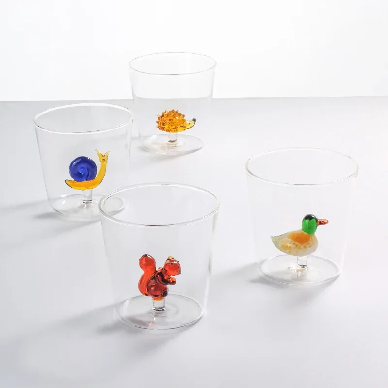 Animal creative glass niche gift cute rabbit duck cup