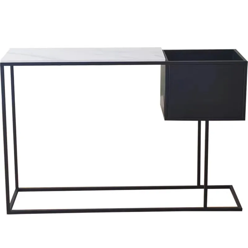 

&c Simple Villa Porch Table Light Luxury Modern Home End View Platform Marble Console Table Corridor Super Narrow Wall Shelf